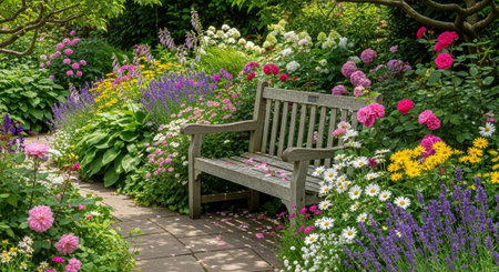 Colorful Garden Nature and Organic Farming Background.