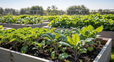 Colorful Garden Nature and Organic Farming Background.