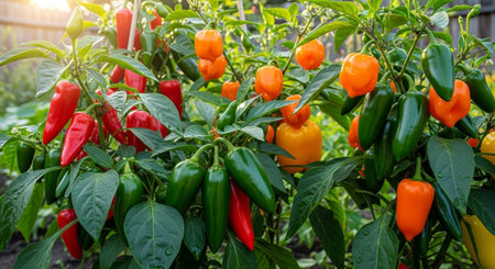 Colorful Garden Nature and Organic Farming Background.