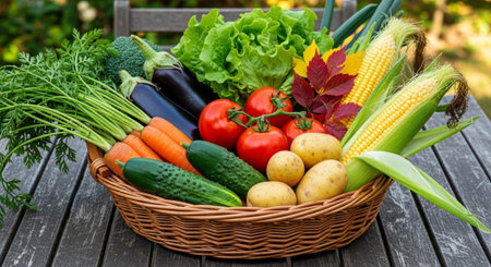 Colorful Garden Nature and Organic Farming Background.