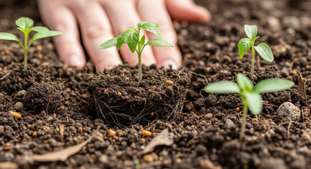 Colorful Garden Nature and Organic Farming Background.