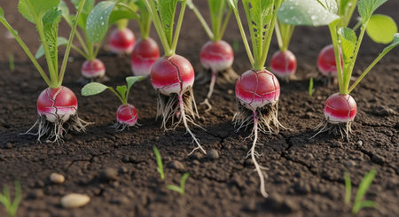 Colorful Garden Nature and Organic Farming Background.