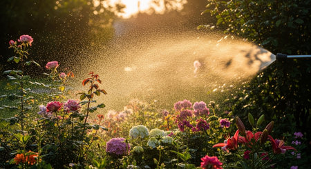 Colorful Garden Nature and Organic Farming Background.