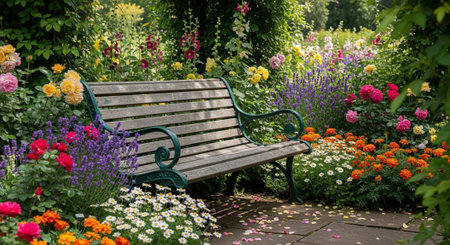 Colorful Garden Nature and Organic Farming Background.