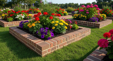 Colorful Garden Nature and Organic Farming Background.