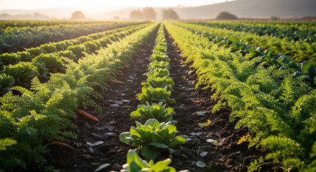 Colorful Garden Nature and Organic Farming Background.
