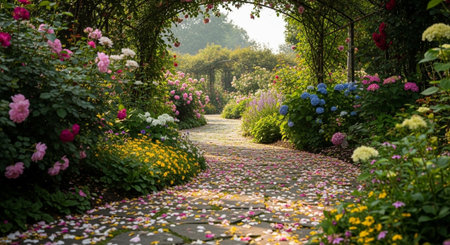 Colorful Garden Nature and Organic Farming Background.