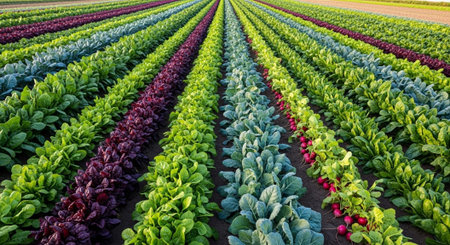 Colorful Garden Nature and Organic Farming Background.