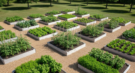 Colorful Garden Nature and Organic Farming Background.