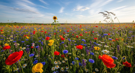Colorful Garden Nature and Organic Farming Background.