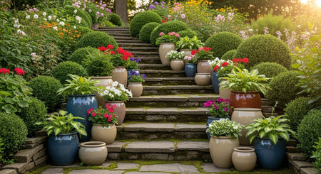 Colorful Garden Nature and Organic Farming Background.