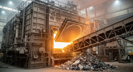 Advanced Industrial Factory and Energy Production Facility with Modern Machinery and Infrastructure.