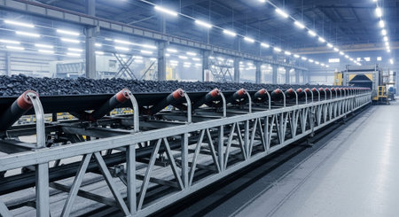 Advanced Industrial Factory and Energy Production Facility with Modern Machinery and Infrastructure.