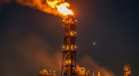 Advanced Industrial Factory and Energy Production Facility with Modern Machinery and Infrastructure.