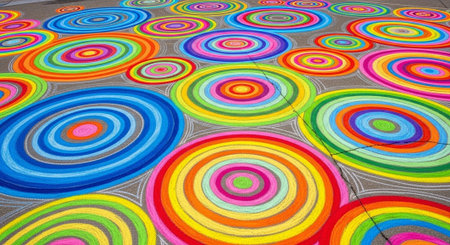Colorful Kids Toys and Rainbow Geometric Abstract Backgrounds.