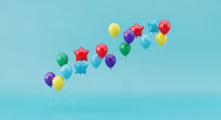 Colorful Kids Toys and Rainbow Geometric Abstract Backgrounds.