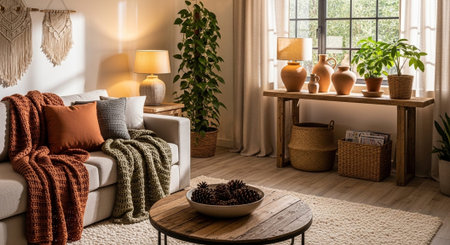 Cozy Minimalist Interior and Lifestyle Background.