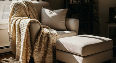 Cozy Minimalist Interior and Lifestyle Background.