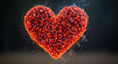 Glowing Neon Hearts â€“ Romantic Love Backgrounds, Abstract Light Effects Collection.