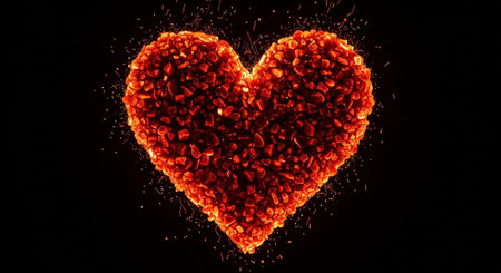 Glowing Neon Hearts â€“ Romantic Love Backgrounds, Abstract Light Effects Collection.