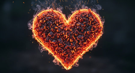 Glowing Neon Hearts â€“ Romantic Love Backgrounds, Abstract Light Effects Collection.