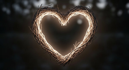 Glowing Neon Hearts â€“ Romantic Love Backgrounds, Abstract Light Effects Collection.