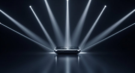 Abstract Futuristic Background with Neon Light and Modern Digital Design.