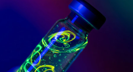 Futuristic Healthcare Technology and Medical Laboratory Innovation Background.