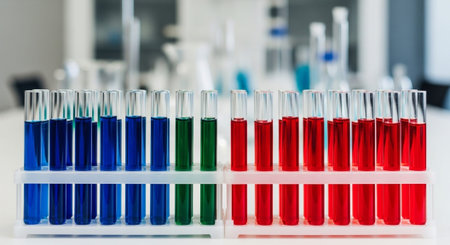 Futuristic Healthcare Technology and Medical Laboratory Innovation Background.