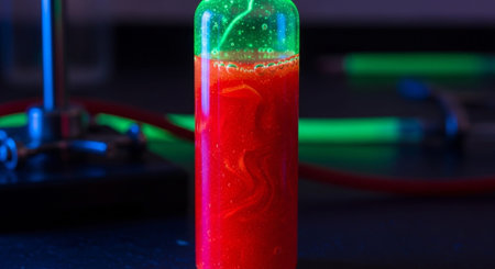 Futuristic Healthcare Technology and Medical Laboratory Innovation Background.