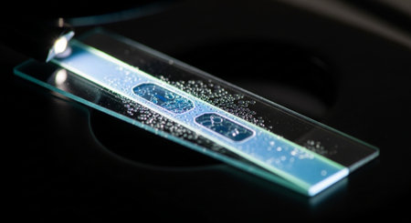 Futuristic Healthcare Technology and Medical Laboratory Innovation Background.