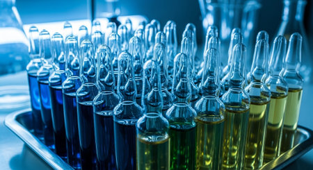 Futuristic Healthcare Technology and Medical Laboratory Innovation Background.