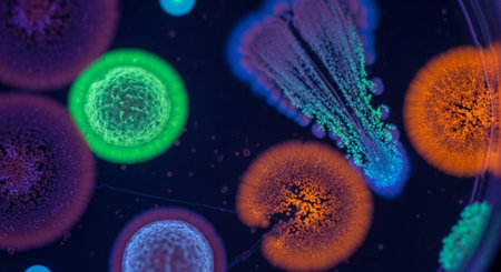 Futuristic Healthcare Technology and Medical Laboratory Innovation Background.