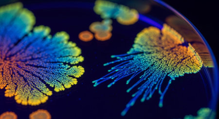 Futuristic Healthcare Technology and Medical Laboratory Innovation Background.
