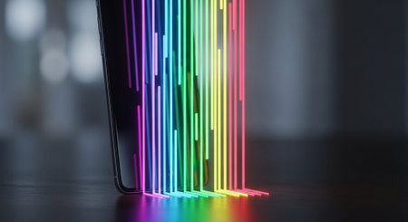 Futuristic AI Technology and Digital Innovation Concepts with Neon Light Effects.