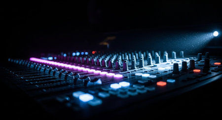 Creative Music Background Collection Featuring Cinematic Instruments, Neon Lights and Atmospheric Scenes.