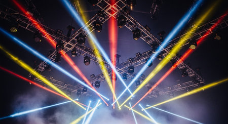 Creative Music Background Collection Featuring Cinematic Instruments, Neon Lights and Atmospheric Scenes.