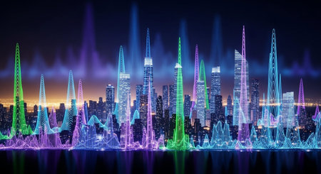 Creative Music Background Collection Featuring Cinematic Instruments, Neon Lights and Atmospheric Scenes.