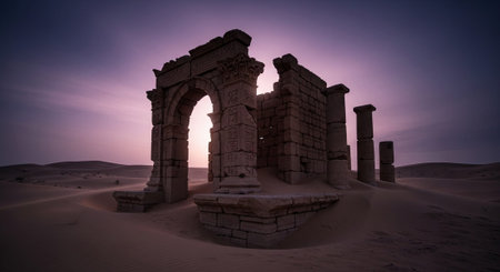 Epic Fantasy Architecture and Ancient Civilization Background Collection with Mystical Landscapes.