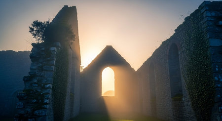 Epic Fantasy Architecture and Ancient Civilization Background Collection with Mystical Landscapes.