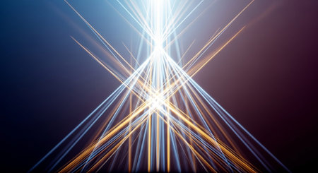 Futuristic Business Growth and Digital Innovation Concept with Glowing Light Trails.