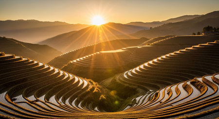 Futuristic Business Growth and Digital Innovation Concept with Glowing Light Trails.