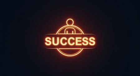 Futuristic Business Growth and Digital Innovation Concept with Glowing Light Trails.