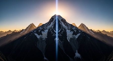 Futuristic Business Growth and Digital Innovation Concept with Glowing Light Trails.