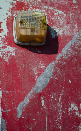 light on red chipped metal textureの写真素材