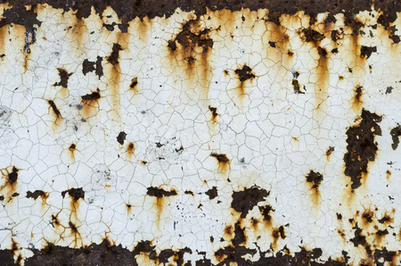 white paint on rust