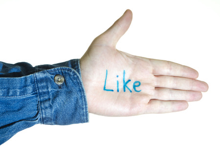 Thumbs up like gestureの写真素材