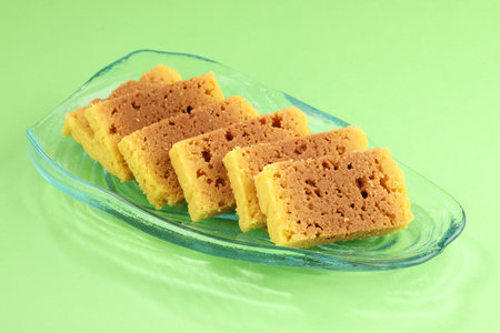 Mysore pak is an Indian sweet prepared in ghee. It originated in the city of Mysuruの写真素材