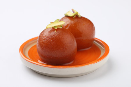 Gulab Jamun, indian sweet made from a dairy product milk solids.Call Khovaの写真素材