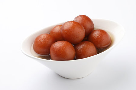 Gulab Jamun, indian sweet made from a dairy product milk solids.の写真素材